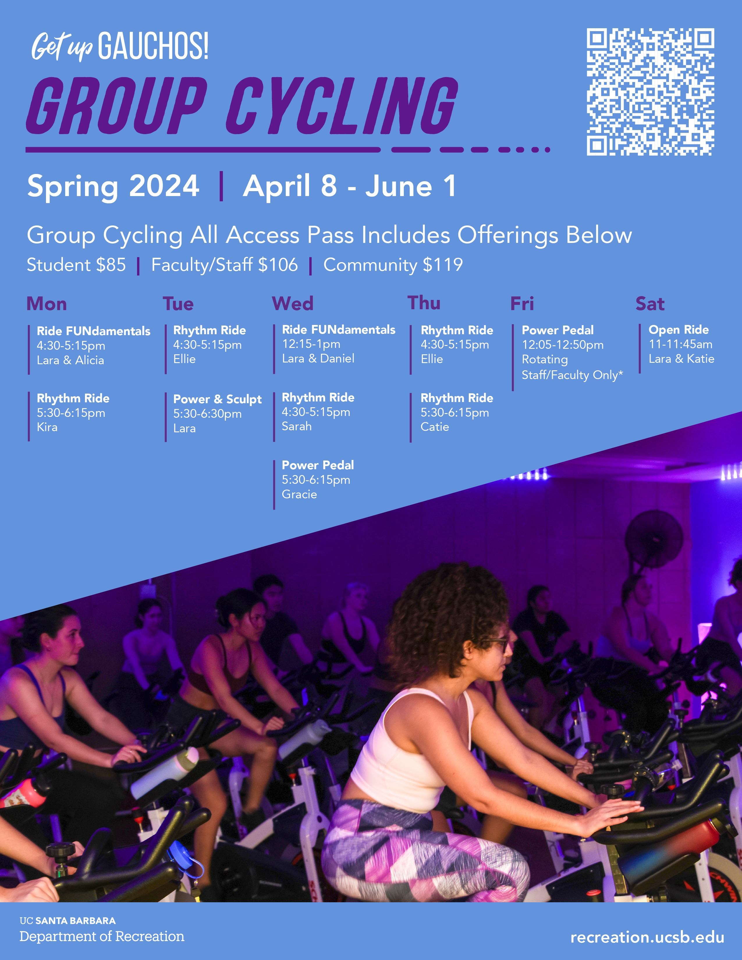 S24 Group Cycling Schedule
